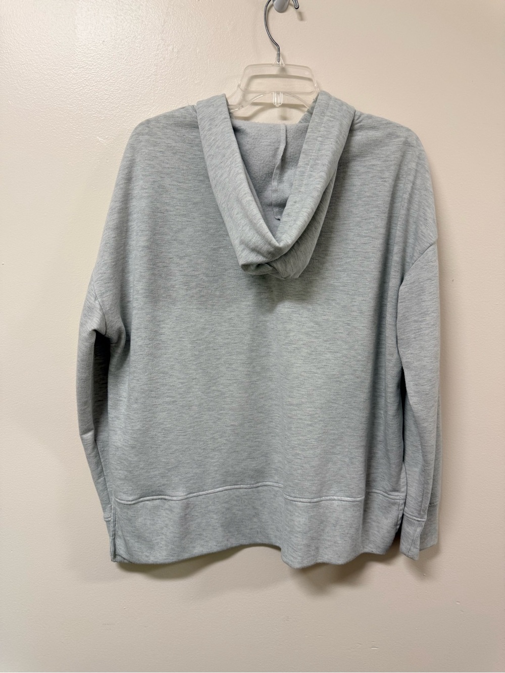 Light Gray Hooded Pullover Sweatshirt - Picture 5 of 6